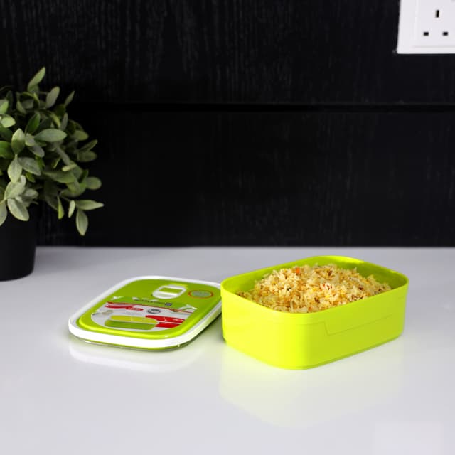 حافظة طعام مع غطاء و قفل 790مل أخضر Royalford - 790Ml Rect Food Container/Green 1X24