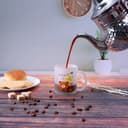 كوب ( ماغ ) زجاجي مع غطاء 300 مل Royalford - 300Ml Glass Frosty Mug With Cap - Freezer Beer Glass With Handle