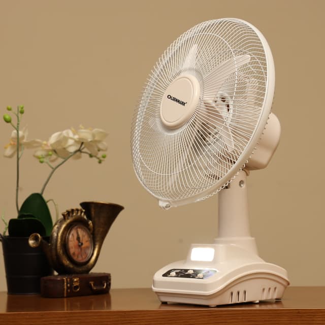مروحة ارضية 20 واط فابلة لإعادة الشحن Rechargeable Oscillating Fan من Olsenmark