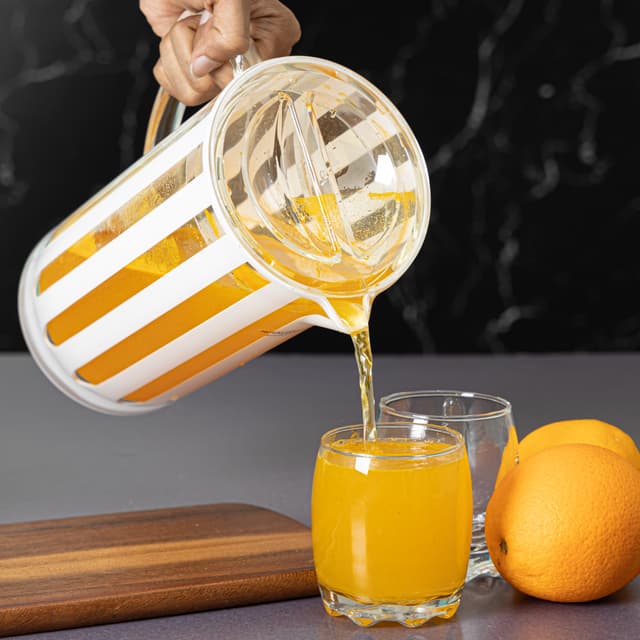 Royalford Reem Acrylic Water Jug, RF10134 | 2.40L Capacity | Suitable Temperature: -30 - 80 Degree C | Clear Pitcher, BPA-Free And Shatter-Proof, Great For Iced Tea, Sangria, Lemonade, And More