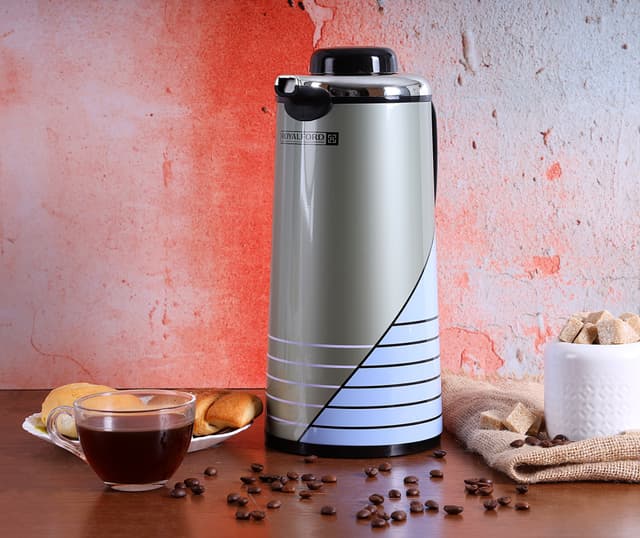 ترمس شاي ( حافظة ماء ) 1 لتر - رمادي Royalford -  Vacuum Flask