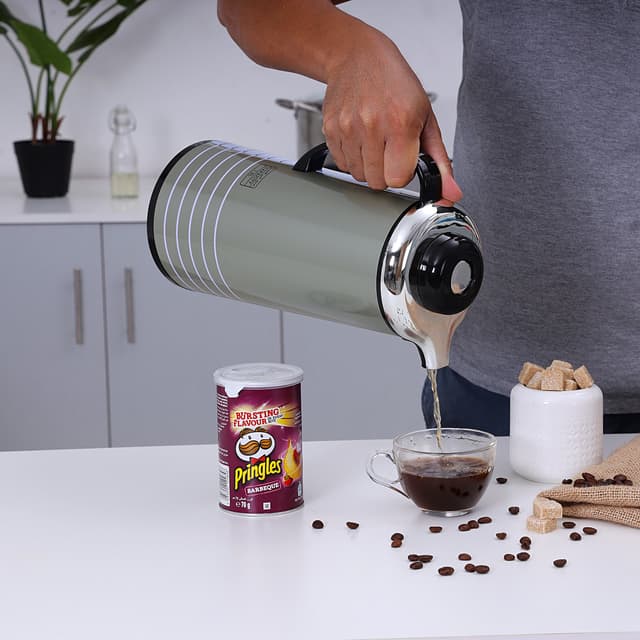 ترمس شاي ( حافظة ماء ) 1 لتر - رمادي Royalford -  Vacuum Flask