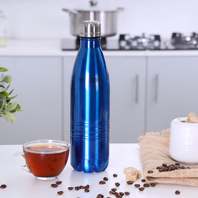 Royalford 350Ml Double Wall Stainless Steel Vacuum Bottle - Portable Flask & Water Bottle - Hot & Cold