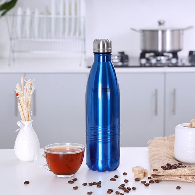 Royalford 350Ml Double Wall Stainless Steel Vacuum Bottle - Portable Flask & Water Bottle - Hot & Cold