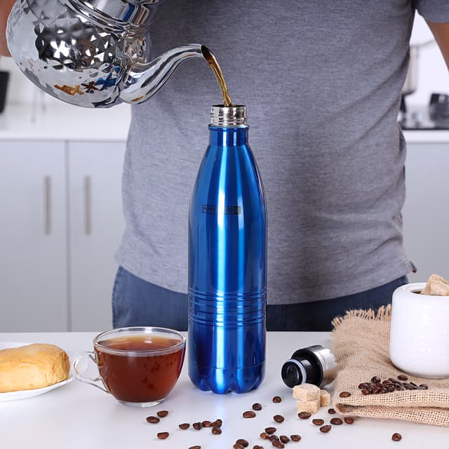 Royalford 350Ml Double Wall Stainless Steel Vacuum Bottle - Portable Flask & Water Bottle - Hot & Cold