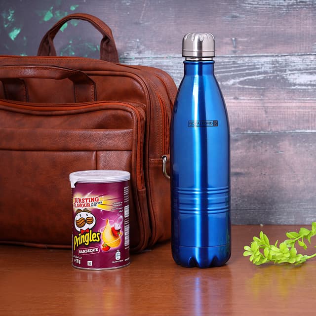 Royalford 350Ml Double Wall Stainless Steel Vacuum Bottle - Portable Flask & Water Bottle - Hot & Cold