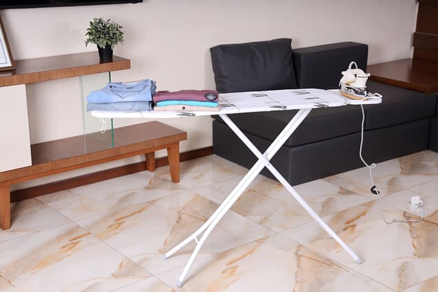 Royalford RF1510IB Mesh Ironing Board 134cmx33cmx88cm - Portable, Steam Iron Rest, Heat Resistant Cover |Lightweight Board with Adjustable Height & Rubber Feet Cover - 173148