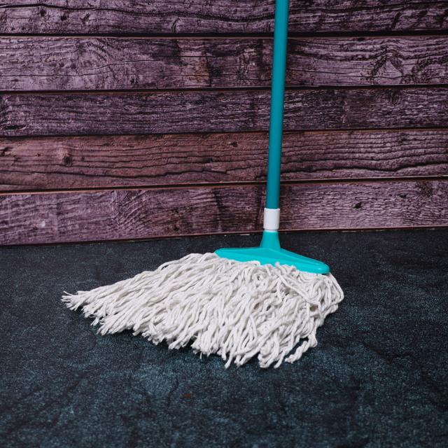 Delcasa Cotton Mop Head With Long Stick- Long & Durable Handle With Hanging Loop - SW1hZ2U6NDI2MzA5