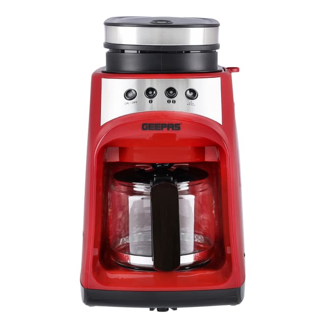 مطحنة و ماكينة قهوة مقطرة بسعة 0.6 لتر Geepas Grinder & Drip Coffee Maker