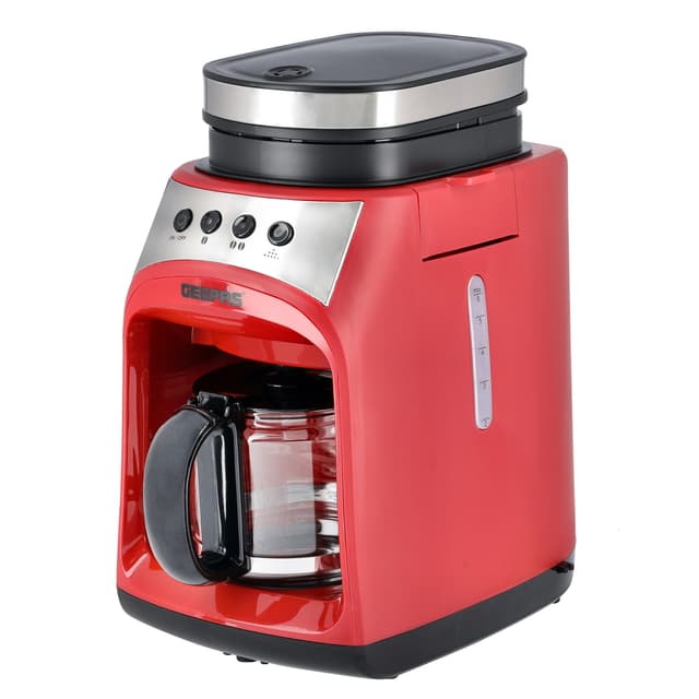 مطحنة و ماكينة قهوة مقطرة بسعة 0.6 لتر Geepas Grinder & Drip Coffee Maker