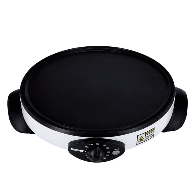 جهاز صنع الكريب باستطاعة 1000 وات و مقاس 33 سم Geepas Crepe Maker, 13" Die-Cast Aluminum Baking Plate