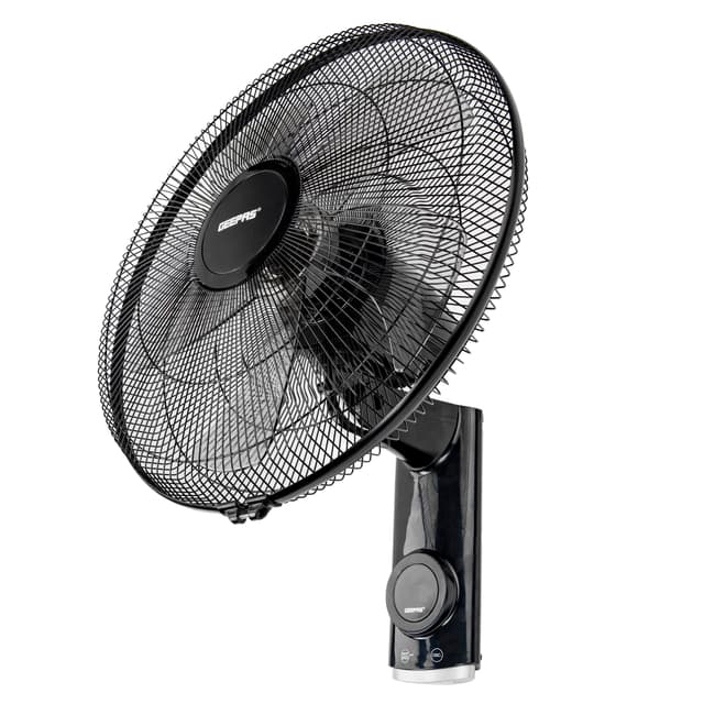 Geepas 18 Inch Wall Fan With Remote Control,GF21125 - 60W Copper Motor | 5 Leaf AS Blade | 3 Speed Option | Overheat Protection | Horizontal Oscillation | Home & Office Use - 186207