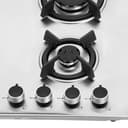 Geepas 2-in-1 Built-in Gas Hob,Stainless Steel,GGC31026 | Sabaf Burners | Cast Iron Pan Support | Auto-Ignition | Low Gas Consumption | 4 Control Knobs - 185916