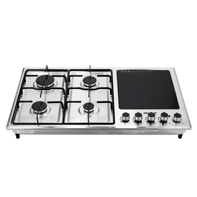 بوتاجاز غاز بلت ان مسطح 4 شمعات وسطح تسخين Geepas Stainless Steel Built-In Gas Electric Hot Plate Hob - 186147