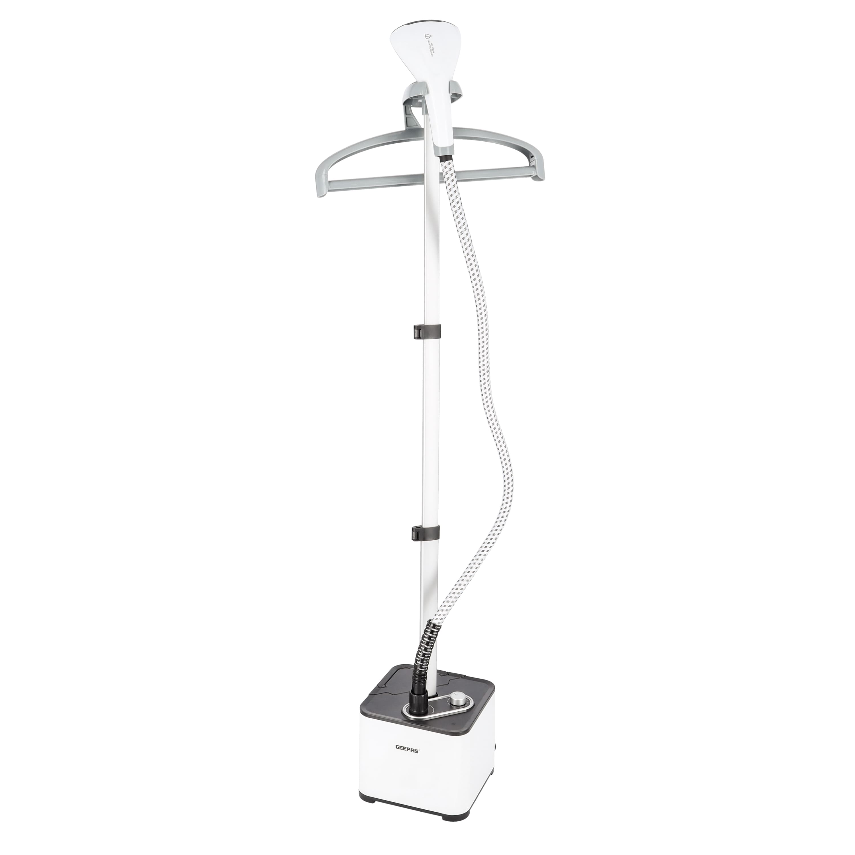 Geepas Garment Steamer,Thermostat Protection,GGS25033 - 1.3L Water Tank,Powerful Steam,Aluminium Pole,Heating Time: 35-45 Seconds,11 Positions