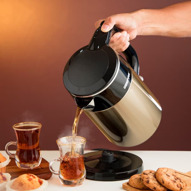 غلاية ماء كهربائية بسعة 1.7 لتر Geepas Double Layer Electric Kettle - 188888