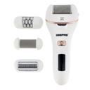 Geepas 4-In-1 Rechargeable Ladies Epilator Set, GLS86059 | Hair Shaver Head, Epilator Head, Callous Remover Coarse Head, Callous Remover Fine Head | 2 Speed Setting | Li-Ion 600mAhx1 Battery - SW1hZ2U6NDI3MDMx