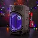 Geepas Portable And Rechargeable Speaker,GMS11167 | BT/FM/USB/SD Card/ TWS | Remote Control | LED Disco Light | Wireless Microphone & AUX Input | 7.4V/1800mAh Lithium Battery - 180439