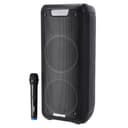 Geepas Rechargeable Professional Speaker,40000W PMPO,GMS11168 - TWS Connection,FM Radio,Bluetooth,LED Display,With Wireless Microphone,Built-In 7.4v/3000mAh Lithium Battery,BT/FM/USB/TF Card - 183060