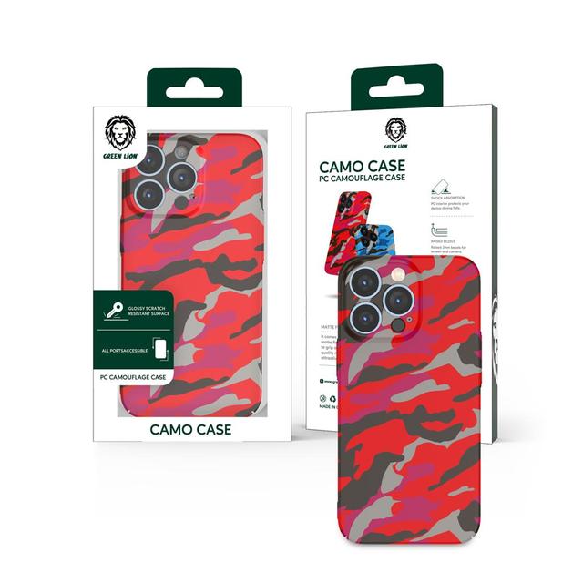 Green Lion Green PC Camouflage Case for iPhone 13 Pro Max 6`7 - Silver - SW1hZ2U6MzU2MzM2