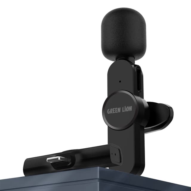 ميكروفون لاسلكي صغير بمنفذ Type c (أسود) | Green Mini Wireless Microphone ( Type-C Connector )