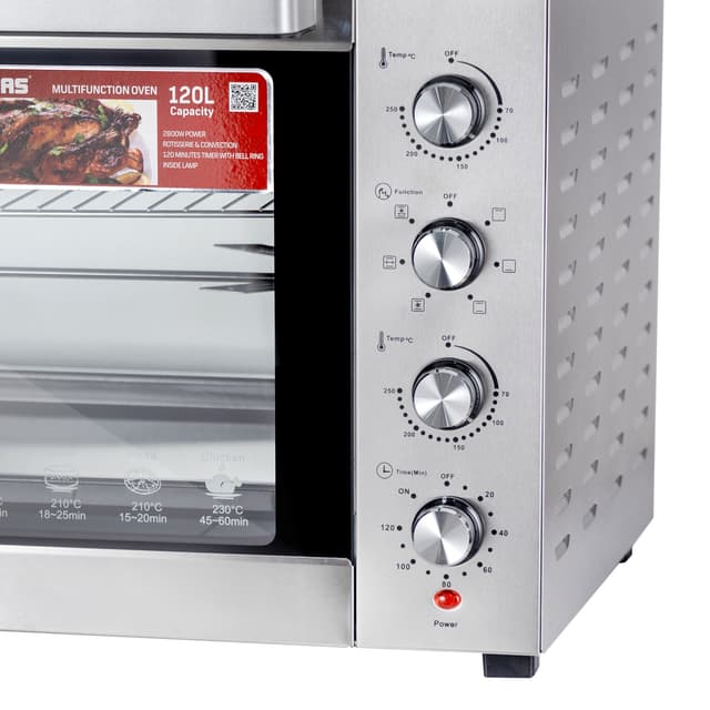 فرن متعدد الاستخدامات بقوة 2800 واط وبسعة 120 لتر Multi-Function Oven - Geepas - 186016