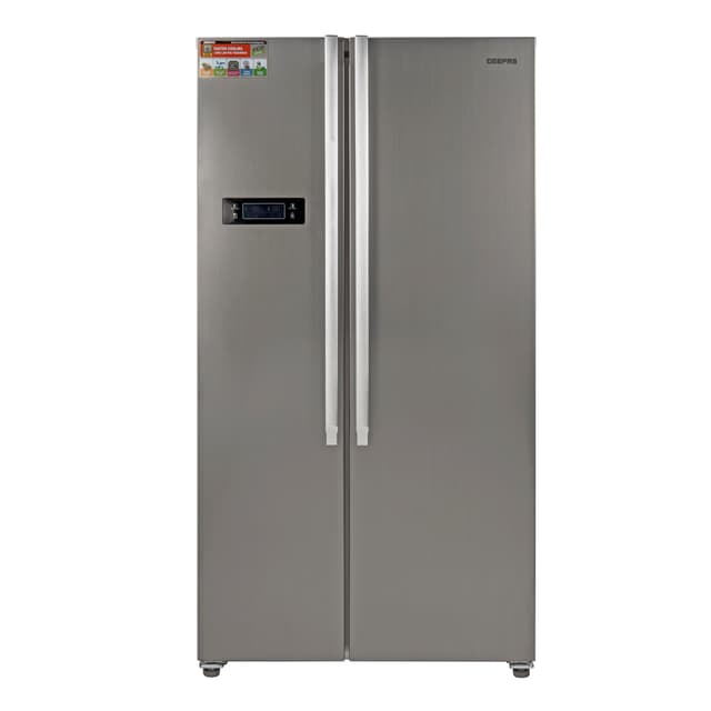 ثلاجة بباب مزدوج (550L) Geepas  Refrigerator - Side by Side Doors-No Frost - 298158