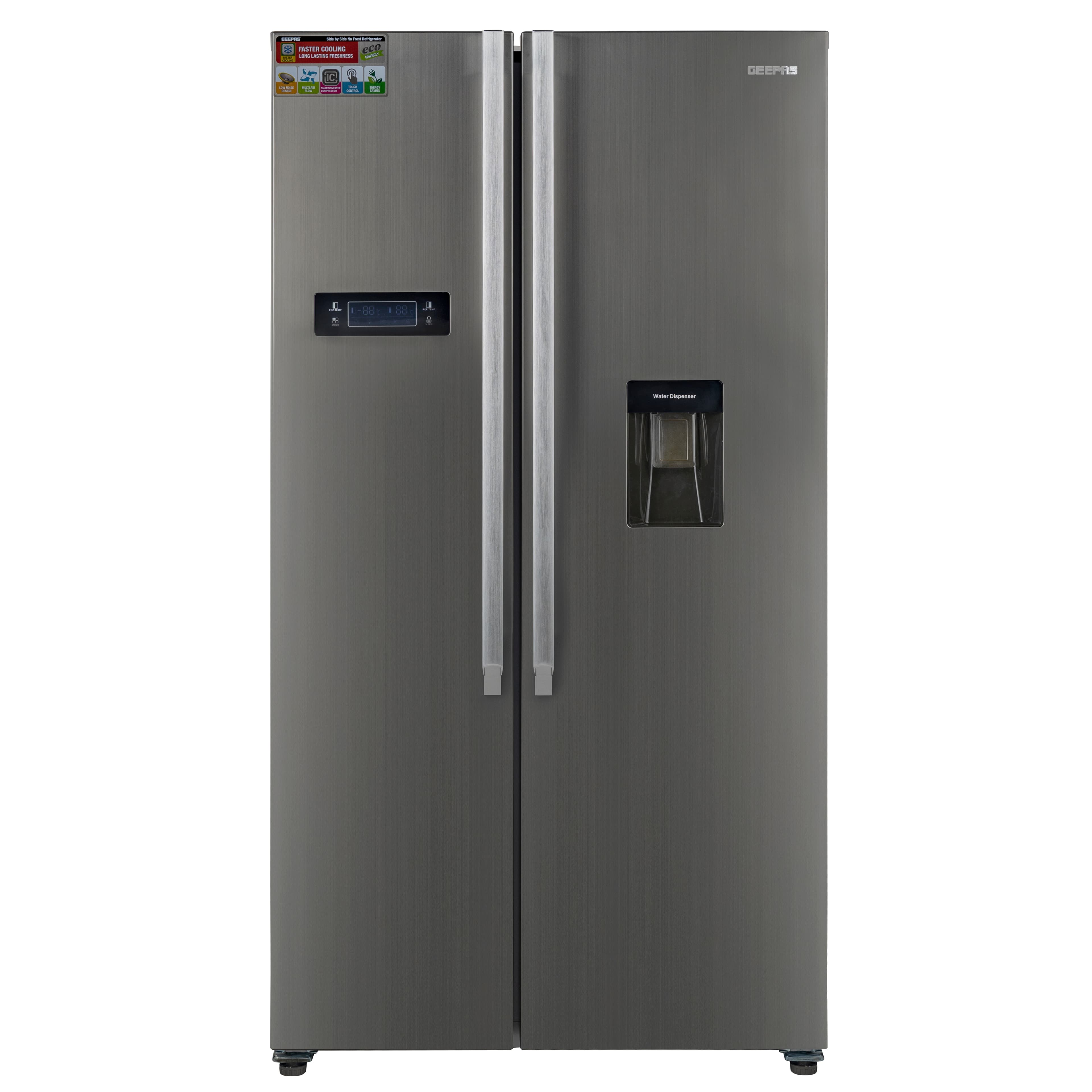 ثلاجة كهربائية بسعة 650 لتر SideBySide Refrigerator-No Frost - Geepas