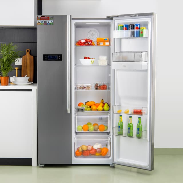 ثلاجة كهربائية بسعة 650 لتر SideBySide Refrigerator-No Frost - Geepas - 186110