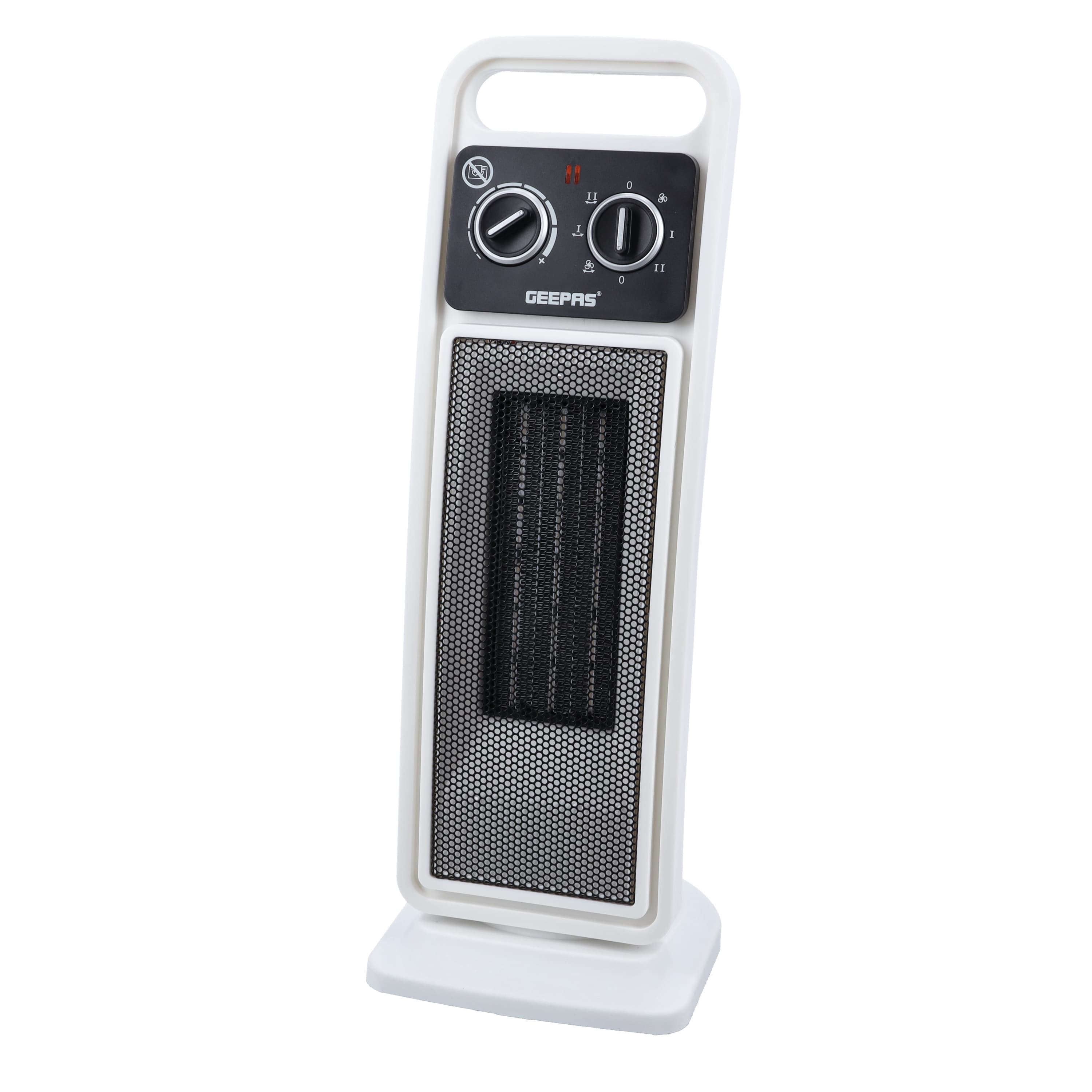 Geepas PTC Fan Heater,Ceramic Heating Element,GRH28530 | Overheat Protection | Safety Tip-Over Switch | Adjustable Thermostat | Indicator Light | Automatic Oscillation Function| 2 Heat Settings