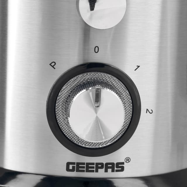 Geepas 4-in-1 Juicer Blender,75mm Wide Feeding Chute,GSB44049 | 2.2L Pomace Container | 2 Speed with Pulse Function | 1L Glass Blender & Juice Jug | Safety Interlock | 800W Motor - 185394