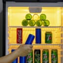 Geepas Showcase Chiller, CFC Free R600a, Lock and Key, Outside Condenser, Portable Low Noise Chiller Compartment, Compact Handle & Adjustable Thermostat, Ideal for Home & More - 158855