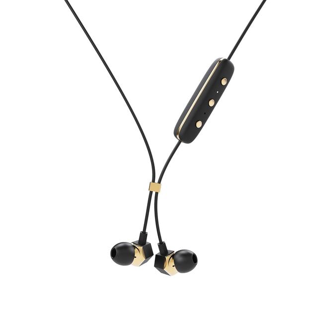 Happy Plugs - Ear Piece Wireless Earbuds Black & Gold - SW1hZ2U6MzYwOTQz