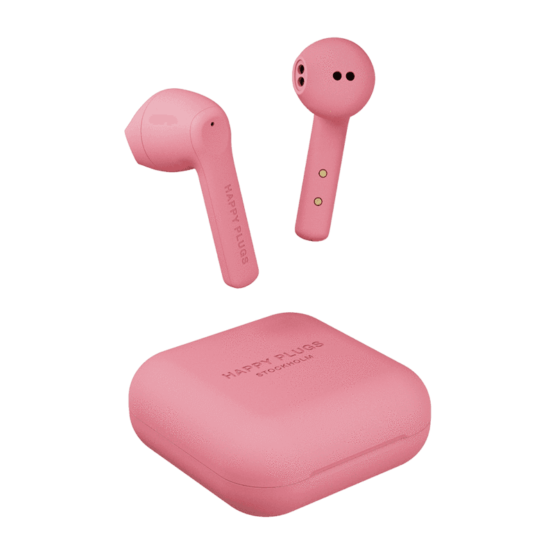 سماعات ايربودز لون زهري  HappyPlugs Air 1 Go True Wireless Headphones