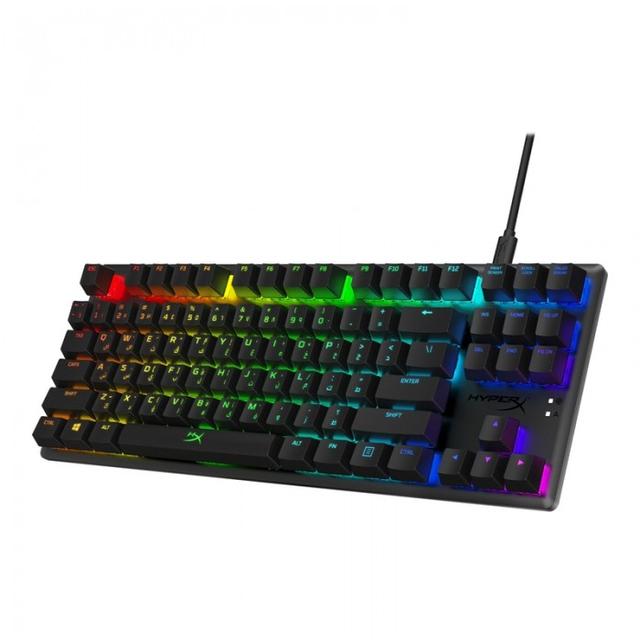 HyperX Alloy Origins Core Tenkeyless Mechanical Gaming Keyboard (Arabic layout) | RGB Lighting Effect, TKL Design, Anti-Ghosting with N-Key Rollover, USB-C Connection - Red - SW1hZ2U6MzYxMDA4