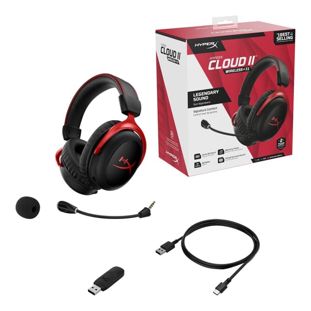 HyperX Hyper-X Wireless Gaming Headset Cloud II - Red