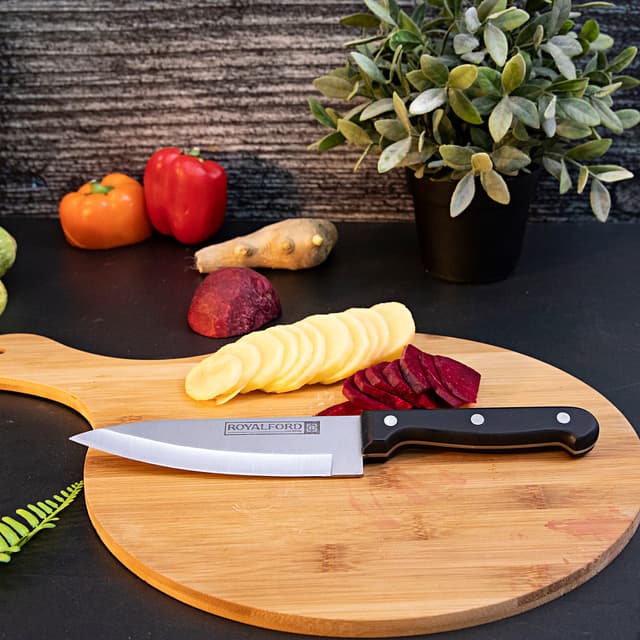 سكين مطبخ صغير حادة من الفولاذ المقاوم للصدأ ، 6 بوصة رويال فورد Royalford Utility Knife - All Purpose Small Kitchen Knife - Ultra Sharp Stainless Steel Blade, 6 Inch