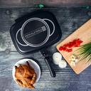 مقلاة شواء ( ذات وجهين مقاس 32 سم ) - أسود Royalford - Double Grill Pan - Die-Cast Double Sided Non-Stick Griddle Pan
