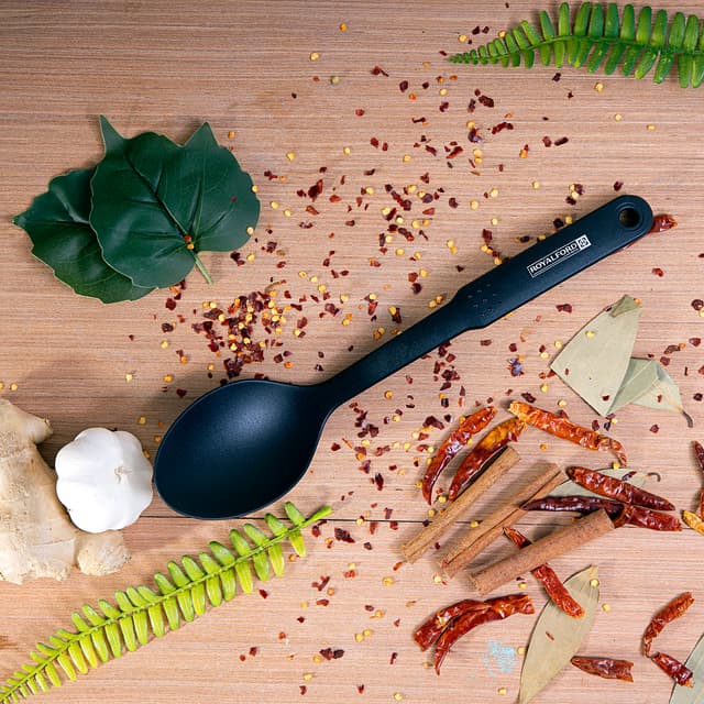 ملعقة مقاومة للحرارة أسود رويال فورد Royalford Nylon Serving Spoon 30 Cm