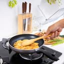 Royalford Bamboo Flat Turner - Heat Resistant Soft Grip Turner, Bamboo, Cooking And Baking Equipment - 164928