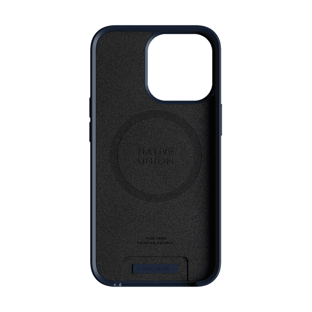Native Union Clic Pop Magnetic Case for Apple iPhone 13 Pro - Supports Apple MagSafe Charge and Mount, Made of Recycled TPU, Slim and Lighweight - Navy - SW1hZ2U6MzYxMTA4