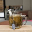 حامل ظرف الشاي على شكل صياد سمك عدد 4  Kikkerland Tea Bag Holder Fisherman - Tea Bag Holder with Hook, Great for Gifting