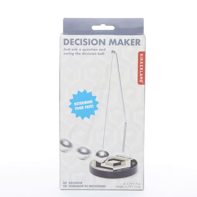 Kikkerland Decision Maker - Hanging Ball and Base Provides Quick Answer, For Undecisive and Trivial Decision Making, Table Top Display - SW1hZ2U6MzYxMjYy