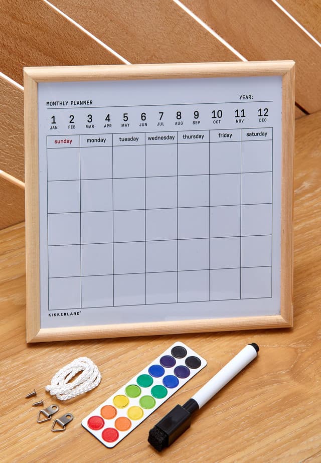 Kikkerland Mini White Board Calendar Monthly Board Calendar with