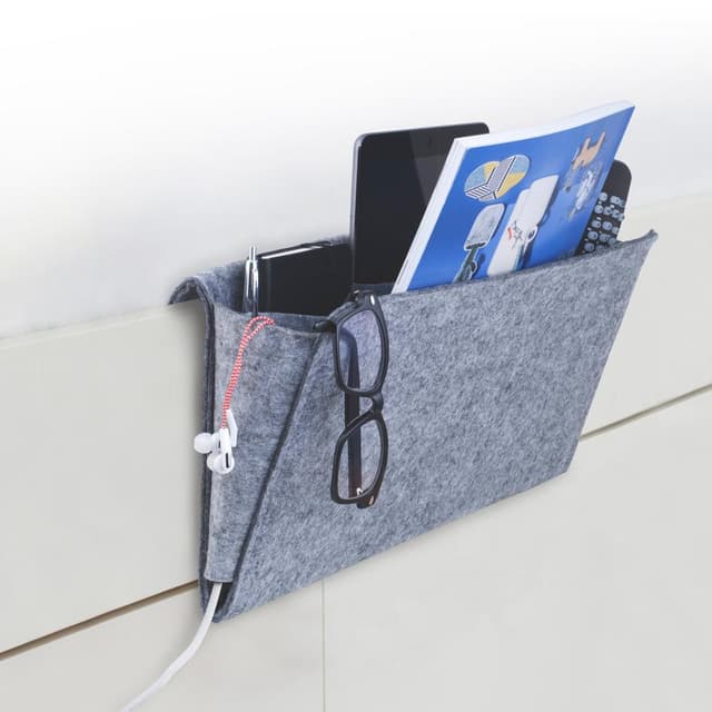 جيب سرير متعدد الإستخدامات  Kikkerland Felt Bedside Caddy