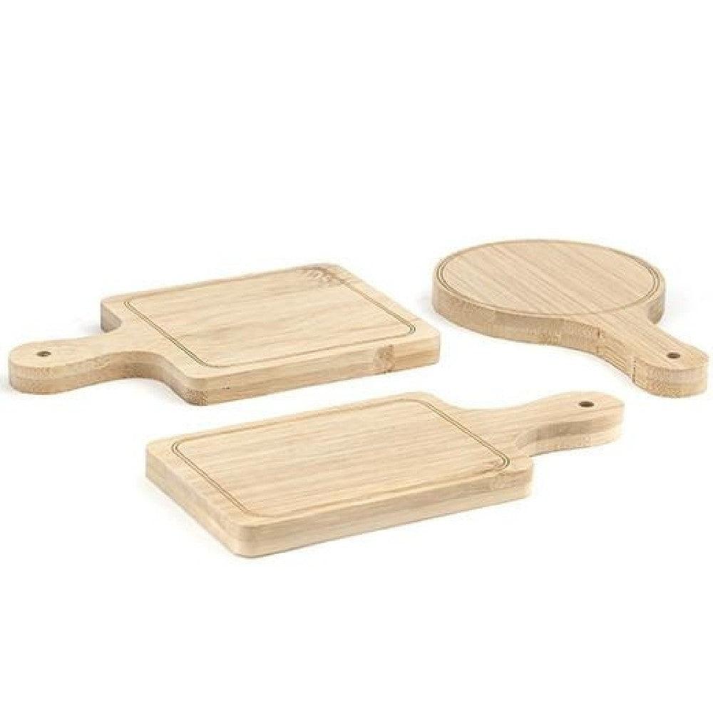 Kikkerland Mini Serving Trays - Mini Bamboo Appetizer Trays, Adorable Food Presentation Perfect for Occassions - Set of 6