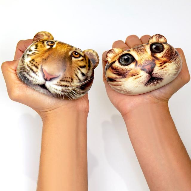 Kikkerland Feline Fine Stress Balls - Stress Reliever, Cute Cat Designs Stress Balls, Palm & Wrist Exercise, Soft Texture - SW1hZ2U6MzYxMzY3