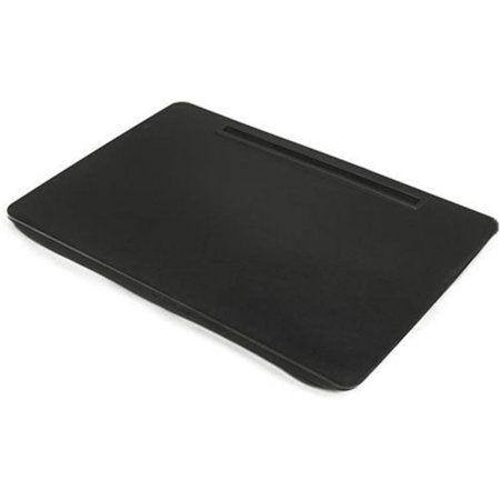 Kikkerland iBed Lap Wooden Desk - Hands-free Lap Tablet or NoteBook Holder, Non-slip Surface w/ Micro-Bead Cushion, Comfortable to Use amd Easy to Clean - XL Black