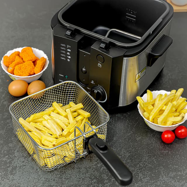 Krypton Deep Fryer, 1600W Power, KNDF6347 - 130-190 Degree Celsius Adjustable Time & Temperature ,2 L Detachable Inner Pot, Dishwasher Safe Lid - 187205