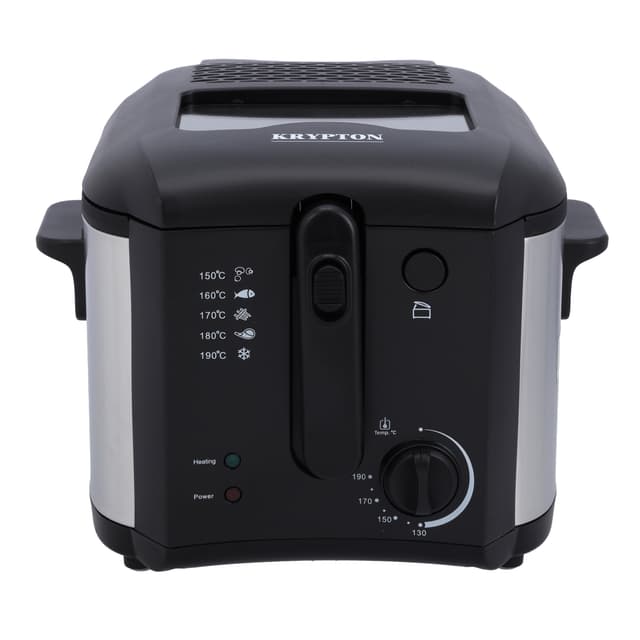 Krypton Deep Fryer, 1600W Power, KNDF6347 - 130-190 Degree Celsius Adjustable Time & Temperature ,2 L Detachable Inner Pot, Dishwasher Safe Lid - 187212